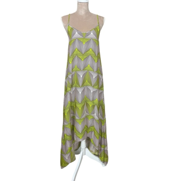 EUC Billabong “Day Beyond” Lime Green Geometric Print Maxi Dress - Picture 1 of 16